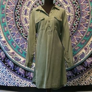 Army green tunic dress